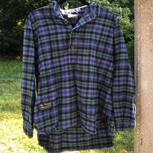 Vermont Flannel Co. Blue & Green Plaid Flannel